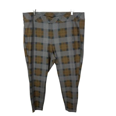 Torrid Outlander Plaid Pants Gray Tartan Pull On Stretch Ponte Leggings Size 4X