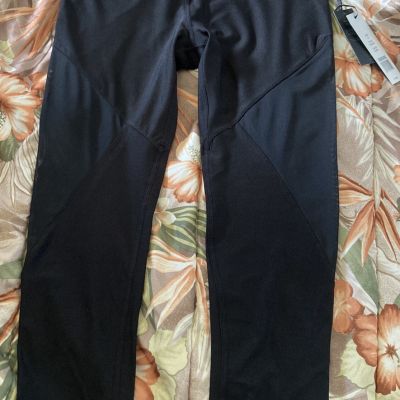 Velocity Moistrure Control Geometric Side Sheer Leggings Yoga Pants Size M -NWT