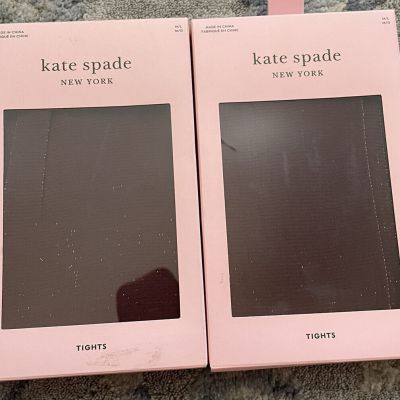 Kate Spade Tights Womens Size Medium/Large Wine Glittery Nylon Blend New 2 Pair