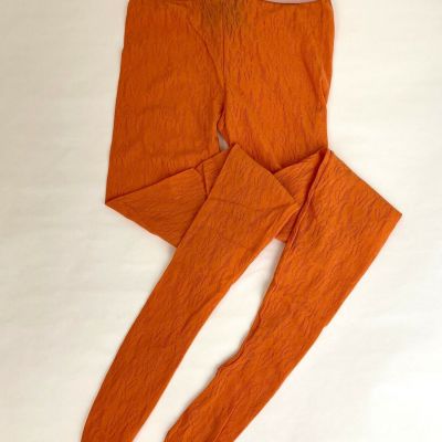 Gucci Women's Orange Floral Lace Tights with Logo Waistband M 554855 7500