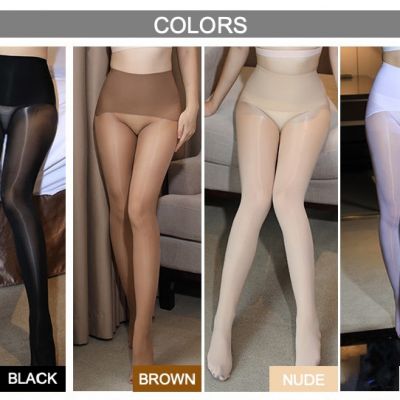 Sexy Seamless Women Oil Shiny High Glossy Pantyhose Sheer Stocking Tights Nylon