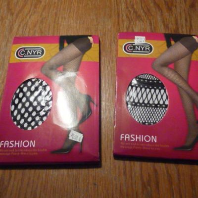 2 Prs Sexy Women Lady Fishnet Pattern Black Nightclub Pantyhose Tights Stockings