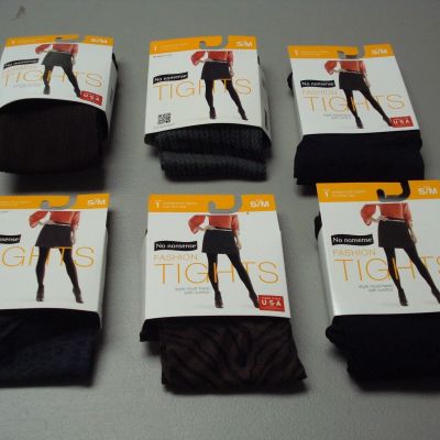 NWT Women's 6 No Nonsense Patterned Tights Size S/M Multi #765D