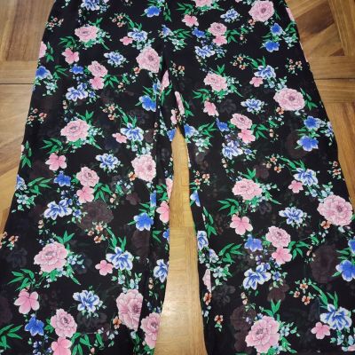 Torrid Sheer Floral Flower Legging Pants Sz 4 Shorts Underneath Womens