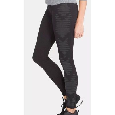 New! Spanx Women XL Black Aztec Stripe Seamless Shaping Leggings