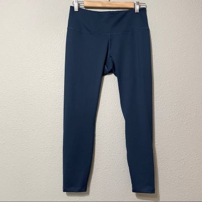Essenza Dark Blue High Rise Cropped Leggings Womens M Athletic Workout Gym