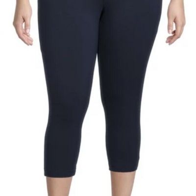 Terra & Sky Plus Size Navy  Blue Capris Leggings Size 2X NEW