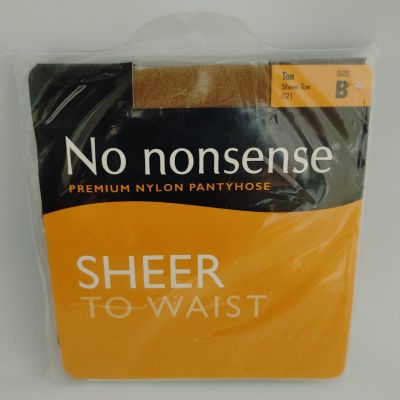 No Nonsense Premium Nylon Pantyhose Sheer To Waist Color: Tan Size: B #021
