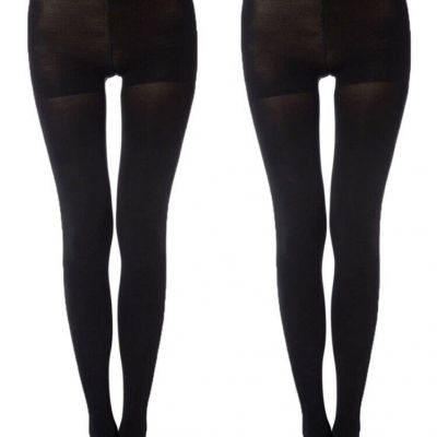 MANZI THIGHTS Run Resistant Control Top M Color Black I’m The Tights Pack of 2