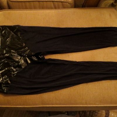 Sxglamr Women's See Through Black Leggings Faux Leather Plus Size 2x