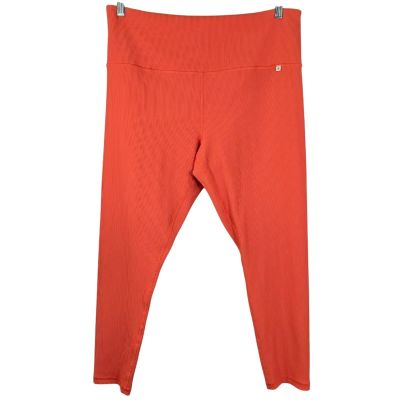 O Athleta x Alicia Keys Orange Keys Elation Tight Leggings Size 2X Ribbed Yoga