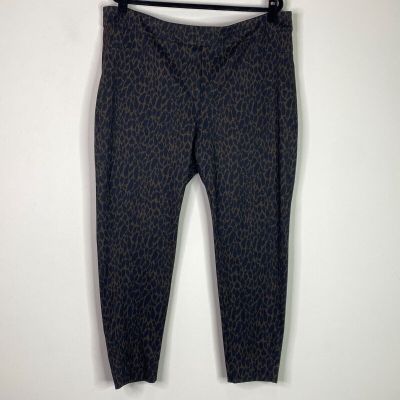 Chico's Cheetah Print Tailored Ponte Leggings Women's Size 20 (Chico's Size 4)