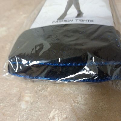 Lake Avenue Fashion Tights Sparkly Blue One Size Fits All 95-160 Pounds