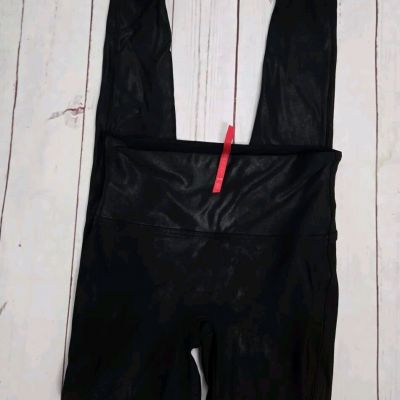 SPANX Black Faux Leather Sz MEDIUM