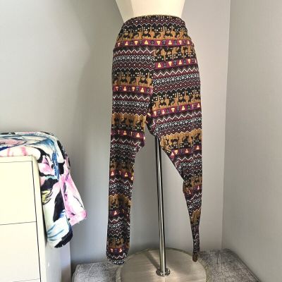 French Laundry Women's Size 3X Multicolor Fall Halloween Leggings Black Cats