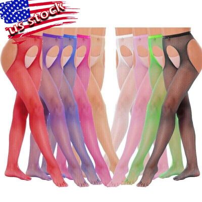 US Womens Suspender Tights Garter Belt Pantyhose Sheer Elastic Nylon Stocking