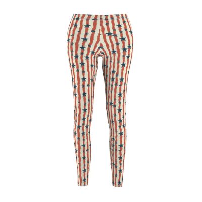 Leggings, Pinstripe Red White and Blue USA, Women's Leggings, NEW