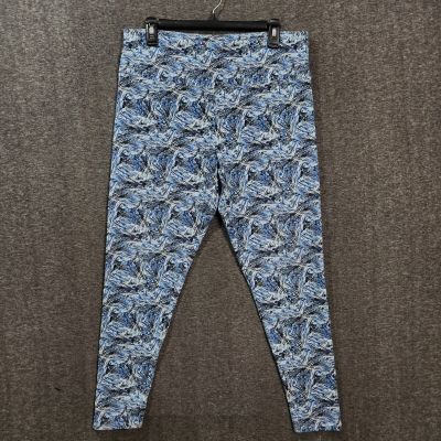 Soft Surrounding Womens Large Leggings Blue Starburst Pattern