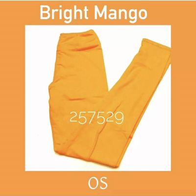 LuLaRoe One Size OS Leggings solid orange bright mango ????NWT