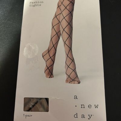M/L Nude/Black- Fashion Tights/Pantyhose