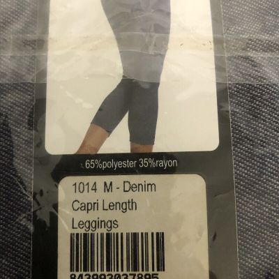 Denim Capri Length Leggings Size Medium Style 1014