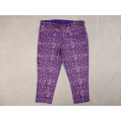 Womens Purple Cropped Athletic Leggings Size 2X